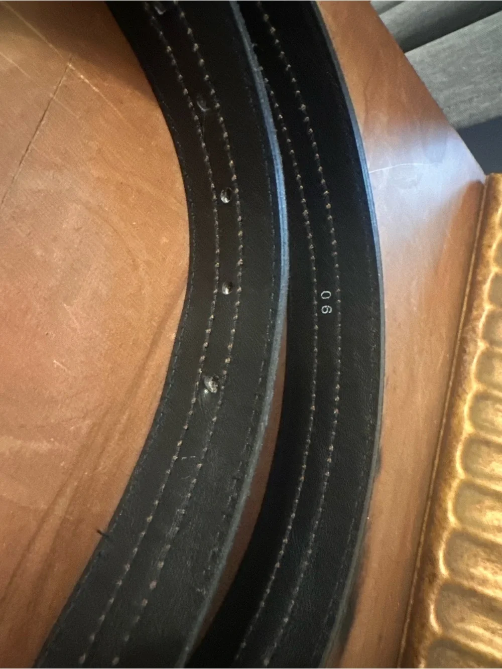 Men's Brown Two-Tone Suede Leather Belt with Silver Buckle